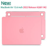 Cases & Skins: Suitable for  2023 2022 MacBook Air 13 inch case M2 Model A2681 Hard Shell Case Keyboard Cover Pink