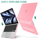 Cases & Skins: Suitable for  2023 2022 MacBook Air 13 inch case M2 Model A2681 Hard Shell Case Keyboard Cover Pink