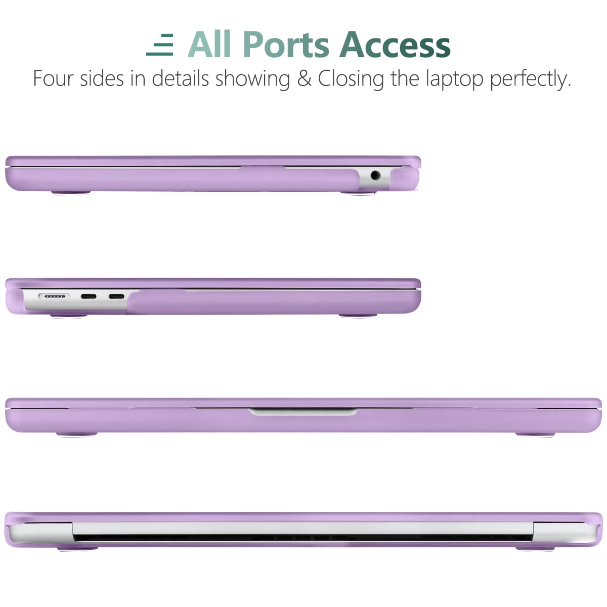 Cases & Skins: Suitable for  2023 2022 MacBook Air 13 inch case M2 Model A2681 Hard Shell Case Keyboard Cover Purple