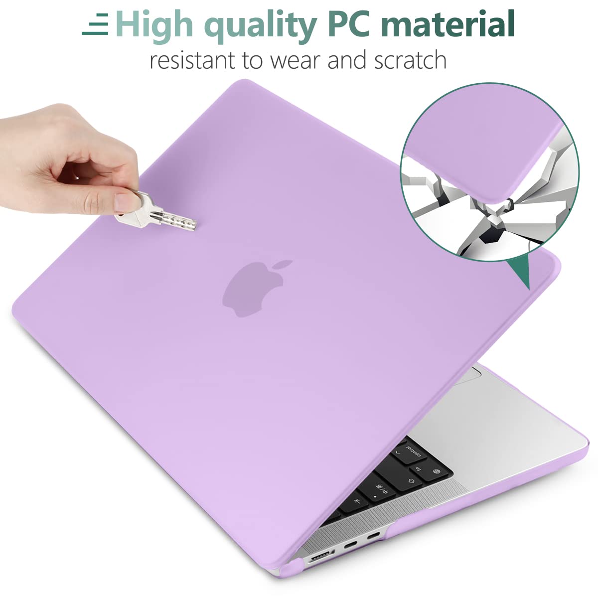 Cases & Skins: Suitable for  2023 2022 MacBook Air 13 inch case M2 Model A2681 Hard Shell Case Keyboard Cover Purple