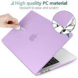 Cases & Skins: Suitable for  2023 2022 MacBook Air 13 inch case M2 Model A2681 Hard Shell Case Keyboard Cover Purple