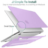 Cases & Skins: Suitable for  2023 2022 MacBook Air 13 inch case M2 Model A2681 Hard Shell Case Keyboard Cover Purple