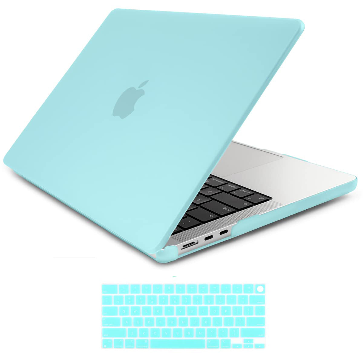 Cases & Skins: Suitable for  2023 2022 MacBook Air 13 inch case M2 Model A2681 Hard Shell Case Keyboard Cover Turquoise