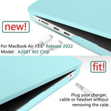 Cases & Skins: Suitable for  2023 2022 MacBook Air 13 inch case M2 Model A2681 Hard Shell Case Keyboard Cover Turquoise