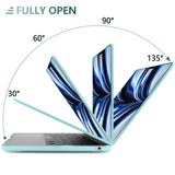 Cases & Skins: Suitable for  2023 2022 MacBook Air 13 inch case M2 Model A2681 Hard Shell Case Keyboard Cover Turquoise