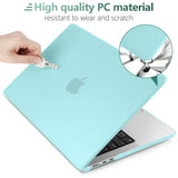 Cases & Skins: Suitable for  2023 2022 MacBook Air 13 inch case M2 Model A2681 Hard Shell Case Keyboard Cover Turquoise