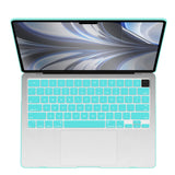 Cases & Skins: Suitable for  2023 2022 MacBook Air 13 inch case M2 Model A2681 Hard Shell Case Keyboard Cover Turquoise