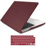 Cases & Skins: Suitable for  2023 2022 MacBook Air 13 inch case M2 Model A2681 Hard Shell Case Keyboard Cover Wine Red