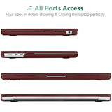 Cases & Skins: Suitable for  2023 2022 MacBook Air 13 inch case M2 Model A2681 Hard Shell Case Keyboard Cover Wine Red