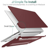 Cases & Skins: Suitable for  2023 2022 MacBook Air 13 inch case M2 Model A2681 Hard Shell Case Keyboard Cover Wine Red