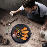 BBQ Tools: Korean BBQ Grill Pan Non-Stick Smokeless Stovetop BBQ Grill Plate Indoor Outdoor