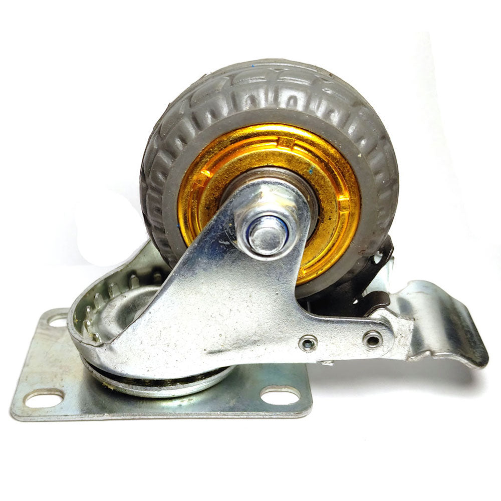 Utility Trolleys: 3" Heavy Duty Industrial Swivel Brake Caster Wheel Caster Wheels Castor load 50KG Trolley Cart