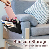 Bookcases & Shelves: Bed Organiser Bedside Caddy Sofa Organiserd Book Magazines Organiser Black