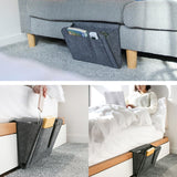 Bedside Tables: Bed Organiser Bed Caddy Sofa Organiser Bedside Organiser Book Magazines Organiser Dark Grey