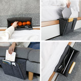 Bedside Tables: Bed Organiser Bed Caddy Sofa Organiser Bedside Organiser Book Magazines Organiser Dark Grey
