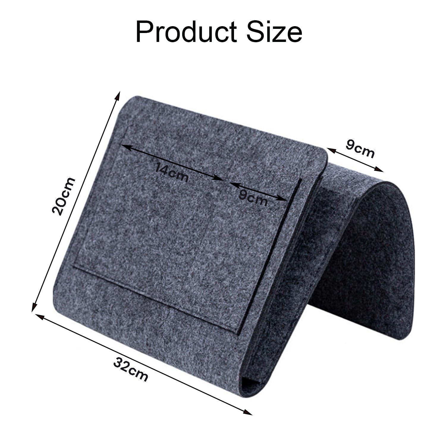 Bedside Tables: Bed Organiser Bed Caddy Sofa Organiser Bedside Organiser Book Magazines Organiser Dark Grey