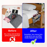 Bedside Tables: Bed Organiser Bed Caddy Sofa Organiser Bedside Organiser Book Magazines Organiser Grey
