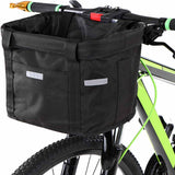 Cat Carriers & Crates: Bike Basket Folding Cat Dog Carrier Bicycle Handlebar Bag Quick Release Detachable Storage Basket