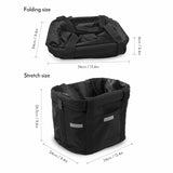 Cat Carriers & Crates: Bike Basket Folding Cat Dog Carrier Bicycle Handlebar Bag Quick Release Detachable Storage Basket