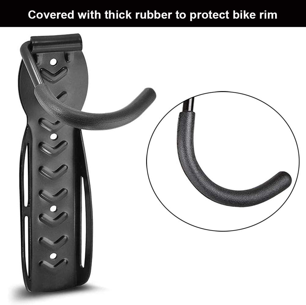 Clothing & Wardrobe Storage: 1x Bike Rack Garage Wall Mount Hanger Hooks Storage Bicycle Vertical for Indoor Shed with Screws