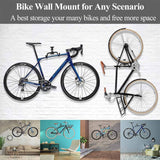Bicycle Stands & Storage: Black Storage Bicycle Wall Mount Wall Hook Bike Wall Rack Space Saving Bike Storage Bracket