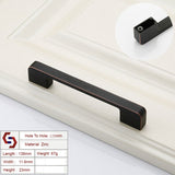 Kitchen & Bathroom DIY: Zinc Kitchen Cabinet Handles Drawer Bar Handle Pull black+copper color hole to hole size 128mm