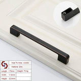Kitchen & Bathroom DIY: Zinc Kitchen Cabinet Handles Drawer Bar Handle Pull black+copper color hole to hole size 160mm
