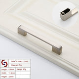 Kitchen & Bathroom DIY: Zinc Kitchen Cabinet Handles Drawer Bar Handle Pull brushed silver color hole to hole size 128mm