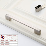 Kitchen & Bathroom DIY: Zinc Kitchen Cabinet Handles Drawer Bar Handle Pull brushed silver color hole to hole size 160mm