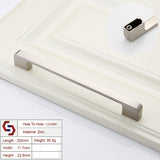 Kitchen & Bathroom DIY: Zinc Kitchen Cabinet Handles Drawer Bar Handle Pull brushed silver color hole to hole size 192mm
