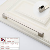 Kitchen & Bathroom DIY: Zinc Kitchen Cabinet Handles Drawer Bar Handle Pull brushed silver color hole to hole size 256mm