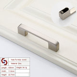 Kitchen & Bathroom DIY: Zinc Kitchen Cabinet Handles Drawer Bar Handle Pull brushed silver color hole to hole size 96mm