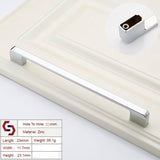 Kitchen & Bathroom DIY: Zinc Kitchen Cabinet Handles Drawer Bar Handle Pull silver color hole to hole size 224mm