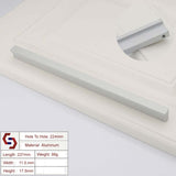 Kitchen & Bathroom DIY: Zinc Kitchen Cabinet Handles Drawer Bar Handle Pull Silver 224mm