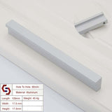 Kitchen & Bathroom DIY: Zinc Kitchen Cabinet Handles Drawer Bar Handle Pull Silver 96mm