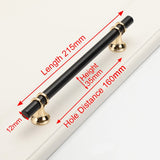 Kitchen & Bathroom DIY: Luxury Design Kitchen Cabinet Handles Drawer Bar Handle Pull Black 160mm