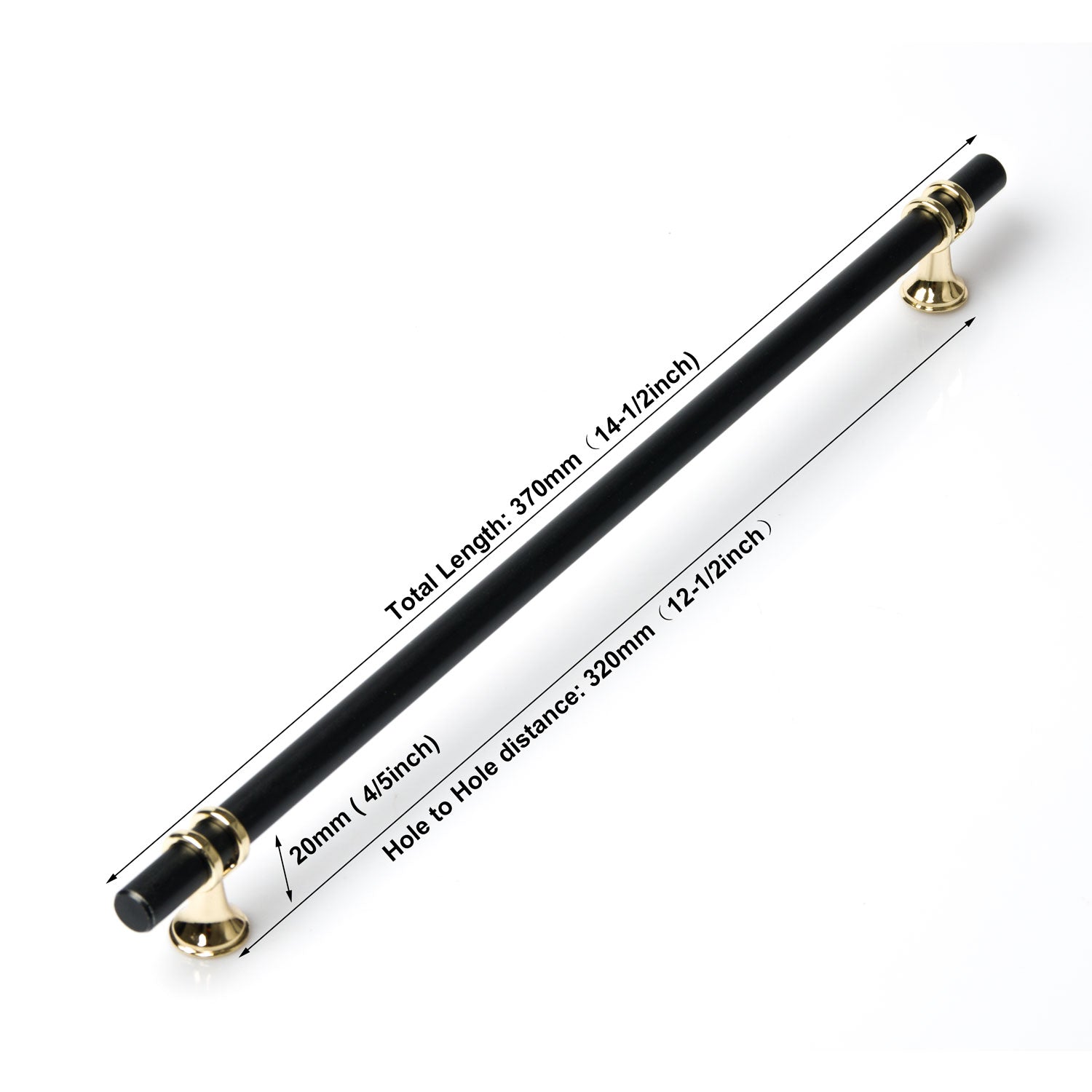 Kitchen & Bathroom DIY: Luxury Design Kitchen Cabinet Handles Drawer Bar Handle Pull Black 320mm