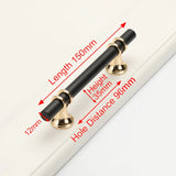Door Hardware: Luxury Design Kitchen Cabinet Handles Drawer Bar Handle Pull Black 96mm