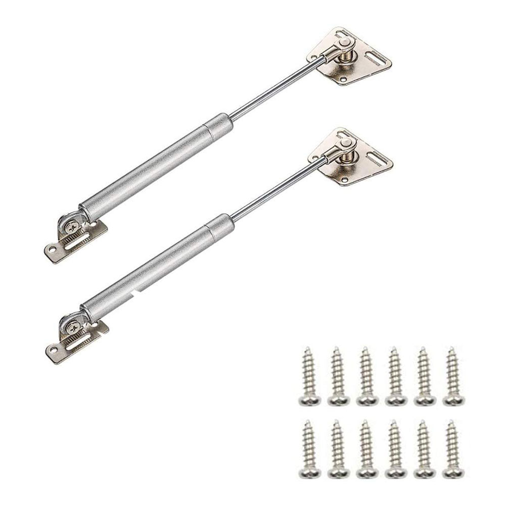 Door Hardware: 2 Pcs 100N Cabinet Door Hydraulic Hinge Metal Head Lift Support Soft Close & Buffer Telescopic