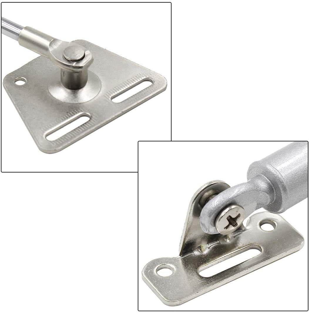 Door Hardware: 2 Pcs 100N Cabinet Door Hydraulic Hinge Metal Head Lift Support Soft Close & Buffer Telescopic