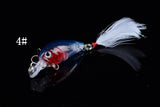 Fishing Tackle: 5x 4.5cm Popper Crank Bait Fishing Lure Lures Surface Tackle Saltwater