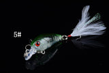 Fishing Tackle: 5x 4.5cm Popper Crank Bait Fishing Lure Lures Surface Tackle Saltwater