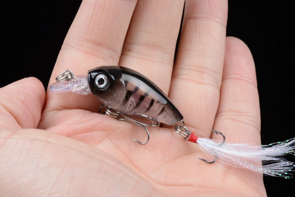 Fishing Tackle: 5x 4.5cm Popper Crank Bait Fishing Lure Lures Surface Tackle Saltwater