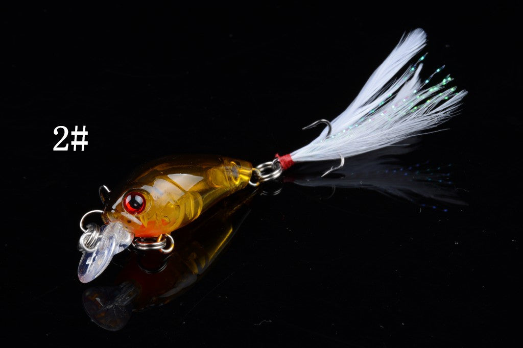 Fishing Tackle: 5x 4.5cm Popper Crank Bait Fishing Lure Lures Surface Tackle Saltwater