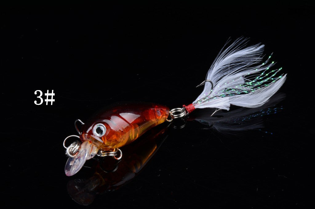 Fishing Tackle: 5x 4.5cm Popper Crank Bait Fishing Lure Lures Surface Tackle Saltwater
