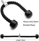 Gym Equipment & Accessories: Tricep Rope Fitness Gym Pulley Pull Down Rope Cable Machine Attachment Pull down Rope