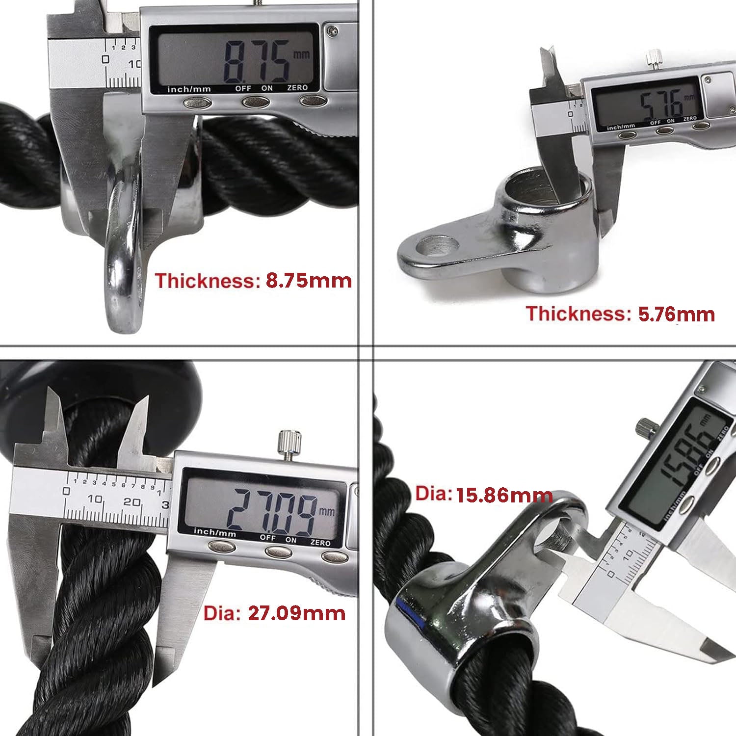 Gym Equipment & Accessories: Tricep Rope Fitness Gym Pulley Pull Down Rope Cable Machine Attachment Pull down Rope