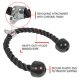 Gym Equipment & Accessories: Tricep Rope Fitness Gym Pulley Pull Down Rope Cable Machine Attachment Pull down Rope