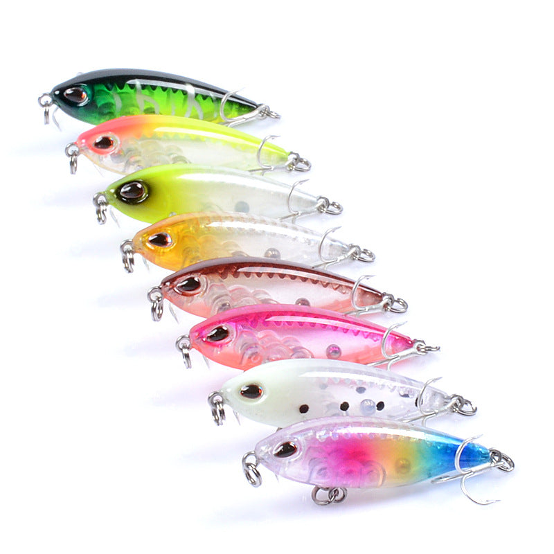 Fishing Tackle: 8x Pencil minnow 4.8cm Fishing Lure Lures Surface Tackle Fresh Saltwater