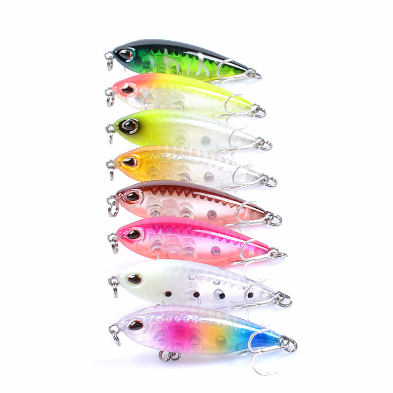 Fishing Tackle: 8x Pencil minnow 4.8cm Fishing Lure Lures Surface Tackle Fresh Saltwater